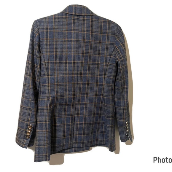 Veronica Beard Women's Ellette Dickey Check Plaid Jacket Blazer Blue Mul… - Picture 13 of 15